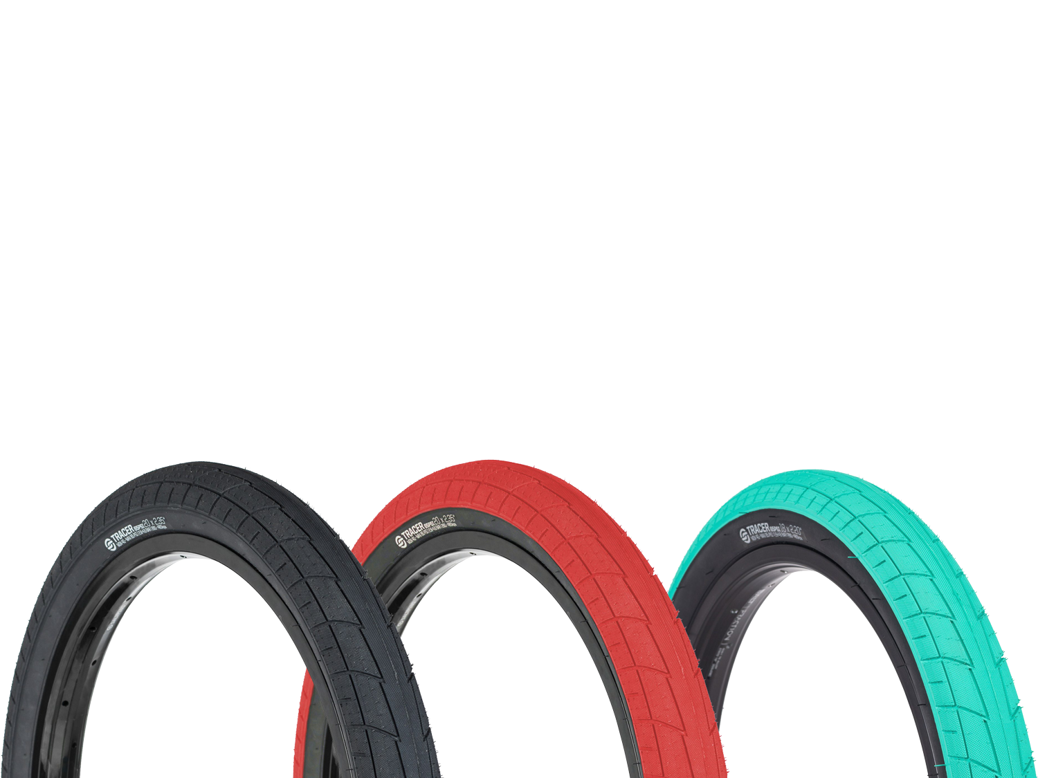 Coloured top bmx tyres