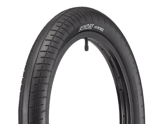 SUNDAY Street Sweeper Tyre 20x2.4 Black Black Wall Single Tyre