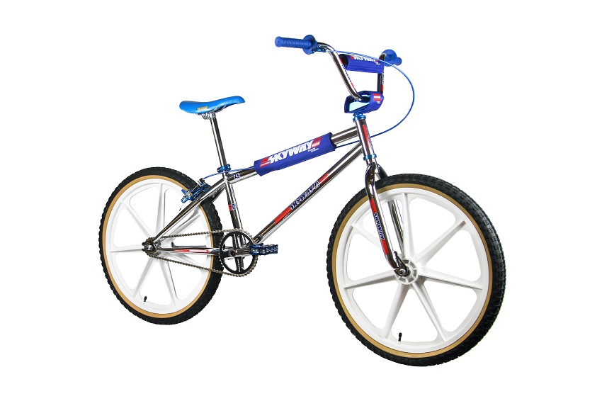 SKYWAY BMX BIKE TA 24 Pro Replica Retro 24 Chrome Blue White Avai BMX Store Online