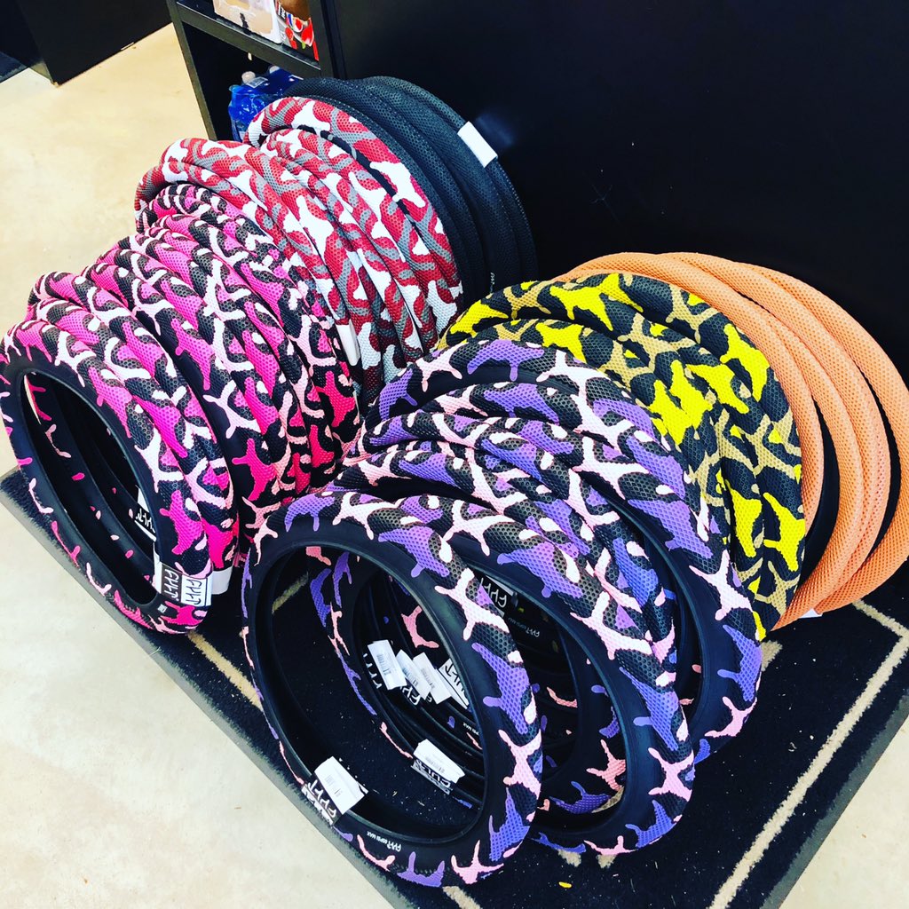 Pink Camo Bmx Tires Cult Vans BMX Tyre Gum Black (Single Tyre