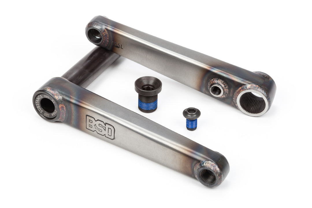 BMX BSD Substance BMX XL Cranks Matte Raw Finish CNC 175mm Heavy Duty BMX Store Online